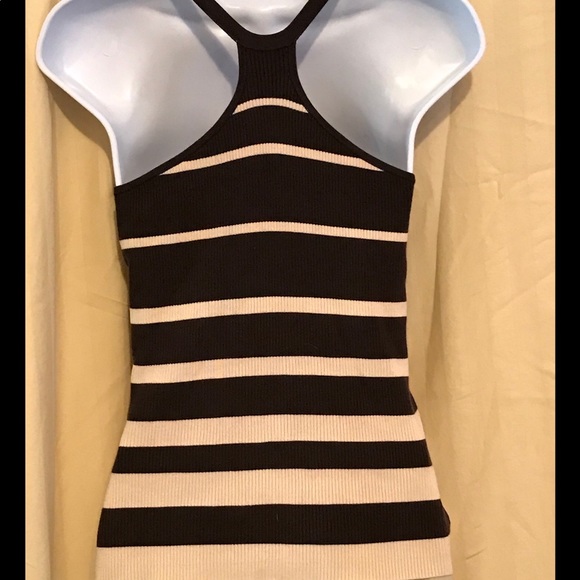 Tank Top Super Cute 79% Silk Medium Brown & Tan - Picture 3 of 3